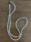 Vintage Clear Cut Crystal Beaded Necklace 34 Inch