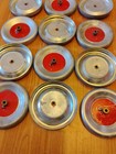 Sculpture Art Supplies 3 Inch Steel Wheels Silver Painted Red Center Lot Of 12