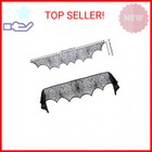 Halloween Cobweb Fireplace Scarf  Black Lace Spiderweb Mantle Scarf For Hallowee