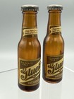 Vintage Glueks Beer Miniature Bottle Salt Pepper Shakers Advertising Minneapolis