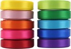 Solid-color Satin Ribbon Assortment Set  Double-sided Satin Ribbons In 10 Colors