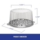 Mt Products Plastic Cake Container With Clear Dome Cover 8  Round - Pack Of 5