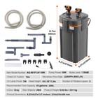 55 Gallon Aquarium Canister Filter 7w Uv Sterilizer 225gph Fish Tank With Pump