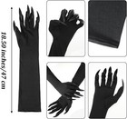 Halloween Cat Woman Paw Black Party Gloves With Long Fingernails   Claws Gloves
