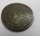 1837 Not One Cent - Millions For Defence Hard Times Token Circulated Very Nice 
