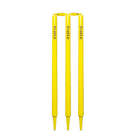 Bratla Cricket Wickets With Bails - Yellow Color Cricket Wickets Wood  Set Of 3 