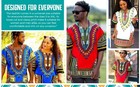 Chainupon African Dashiki Cotton Shirt Unisex Tribal Festival Boho Hippie Kaftan