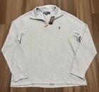 Polo Ralph Lauren Sweater Men   s Large Blue 1 4 Zip Pullover French Rib Logo