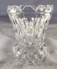 Vtg Small Crystal Glass Toothpick Holder Table Decor