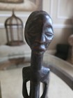 Vintage Hand Carved African Wooden Figure Statue Long Neck Elongated Art Tribal