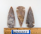 3 Piece Collection 3  Spearheads - Arrowheads - Hand Knapped Agate jasper