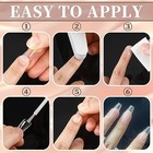 600pcs Long Coffin Nail Tips  Full Cover Clear Acrylic False Nails