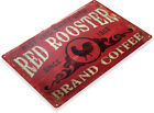 Tin Sign Coffee Red Rooster Metal D  cor Art Kitchen Store Caf   Bar A296