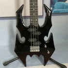 Spider Type Black Electric Jazz Bass Guitar Rosewood Fretboard Chrome Hardware