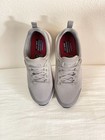 Skechers Work Women   s Gray Wide Lace-up Sneaker Slip Resistant Memory Foam