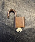 Vintage Padlock Usa Brass Sargent Lock With  Key Works