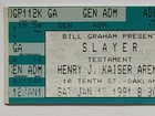 Slayer 1991 Ticket Unused Testament Vtg Oakland Ca Seasons Abyss 91 Rare Stub