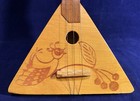 Vintage Russian 3 String Balalaika Hand Decorated Toy Or Souvenir W stickers