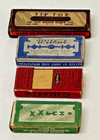 Vintage Razor Blade Lot Of 4 Tip Top Wilkut Thin Gillette Shamrock Mid Century