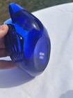 Vintage Cobalt Blue Glass Swan Planter Trinket Dish Decorative Bowl