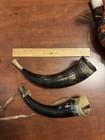 Antique   Vintage Powderhorns - Shofars- Viking Call Horns   Set Of 2