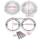 3 1 4  Flat Turn Signal Light Lens Cover Bezels Visor Rings For Harley 1986-up
