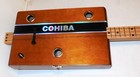 Cigar Box Guitar  3 String  Metal Frets  Piezo Sound Pickup Installed  see Desc 
