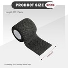 2pcs Steering Wheel Wrap Sweat-absorbing Anti-slip 14 76ft Self-adhesive 