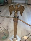 Antique Brass Balance Scale With Eagle Finial And Marble Base