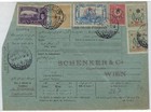 Turkey Austria 1916 1918 Three Multifranked Parcel Post Receipts W  18 Different