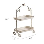 Decorative French Retro Distress Tray For Living Room And Hotel Tray Metal Ir   