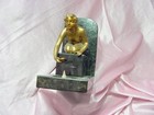 Vintage Art Deco Metal Egyptian Nude Figure Incense Burner Vantines Aronson Era