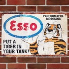 Retro Garage Tin Signs 7pcs Vintage Metal Wall Decor Men Cave Wall Decorations