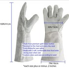 16 Inc Premium Leather Welding Glove Heat Resistant Safety Work Heavy Duty Large