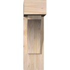 Ekena Millwork 5 1 2w X 14d X 18h Thorton Block Smooth Bracket W offset Brace