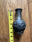 Antique Japanese Bronze Vase Meiji Period 1890s 4 5   x2 5   