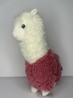 Jing Guang Llama Alpaca 11    Doll Plush Toy Pink white Swirl On Side Stuffed 2024