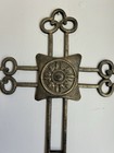 Metal Wall Cross Rustic Cast Iron Religious Christian Spiritual Decor Farmhouse