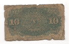 1864   1869 Us Fractional Currency 10 Cents Third Issue Liberty Civil War Note