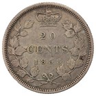Canada 1858 20c Twenty Cents Silver Coin - Fine  