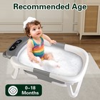 Foldable Baby Bath Tub Newborn Safety Collapsible Portable Infant Shower Bathtub