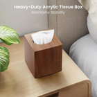 Tissue Box Holder  Tissue Box Cover Square Facial Tissue Holder Storage For Bath