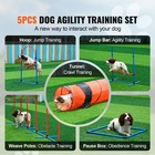 Dog Agility Training Kit Pet Obstacle Course Equipment Backyard 5 Pcs Set