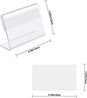 50pack Mini Clear Sign Display Holder With Blank Labels 2 36 1 57 Inch Horizonta