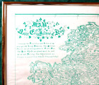 Map Noble Erin Island Of Kings Framed Old Irish Counties Families Ireland Border