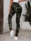 Camo Print High Waist Leggings  Casual Stretchy Leggings Women s Activewear Yoga