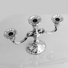 Three Light Candelabra German 835 Silver Bruckmann Son
