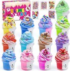 Elover Diy Slime Kit Ice Cream Cake Kawaii Charms Scented Butter Fluffy Toy Set