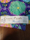 Vintage  hand Print  Ocean Print  Whimsical Fabric Made Of Tetrex Polyester