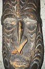 Wall Decor  Large Tribal Papua New Guinea Carved Mask With Cowrie Shell Eyes